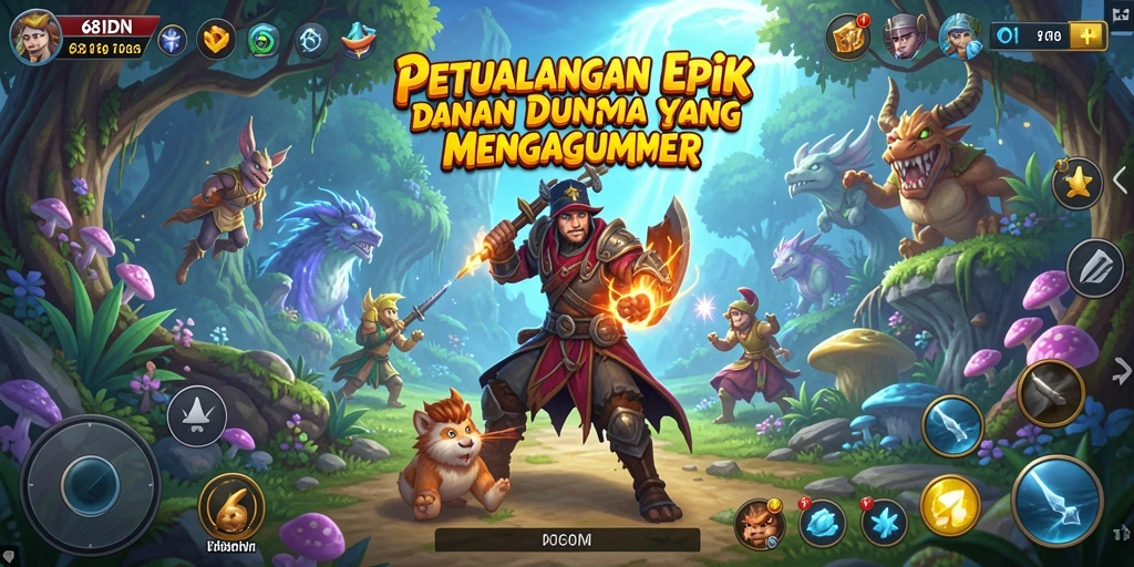 Screenshot dari gameplay petualangan menarik di 68IDN.