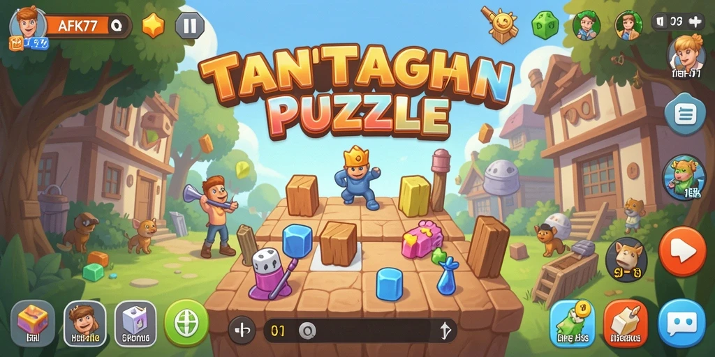 Tampilan gameplay AFK77 dengan tantangan puzzle yang menarik.