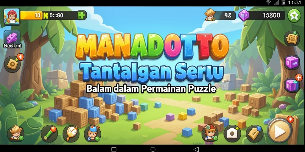 Tampilan gameplay puzzle yang menantang dan menarik.