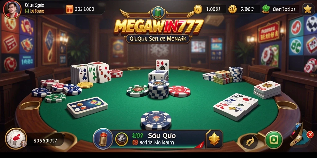 Tampilan menarik dari gameplay QiuQiu di MEGAWIN777.