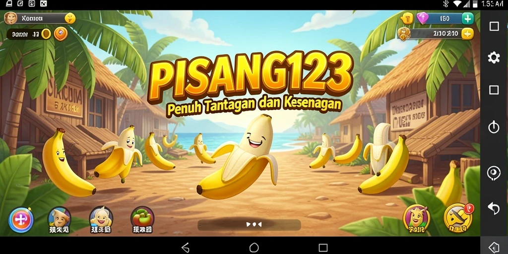 Screenshot PISANG123 menunjukkan aksi gameplay Arcade yang seru.